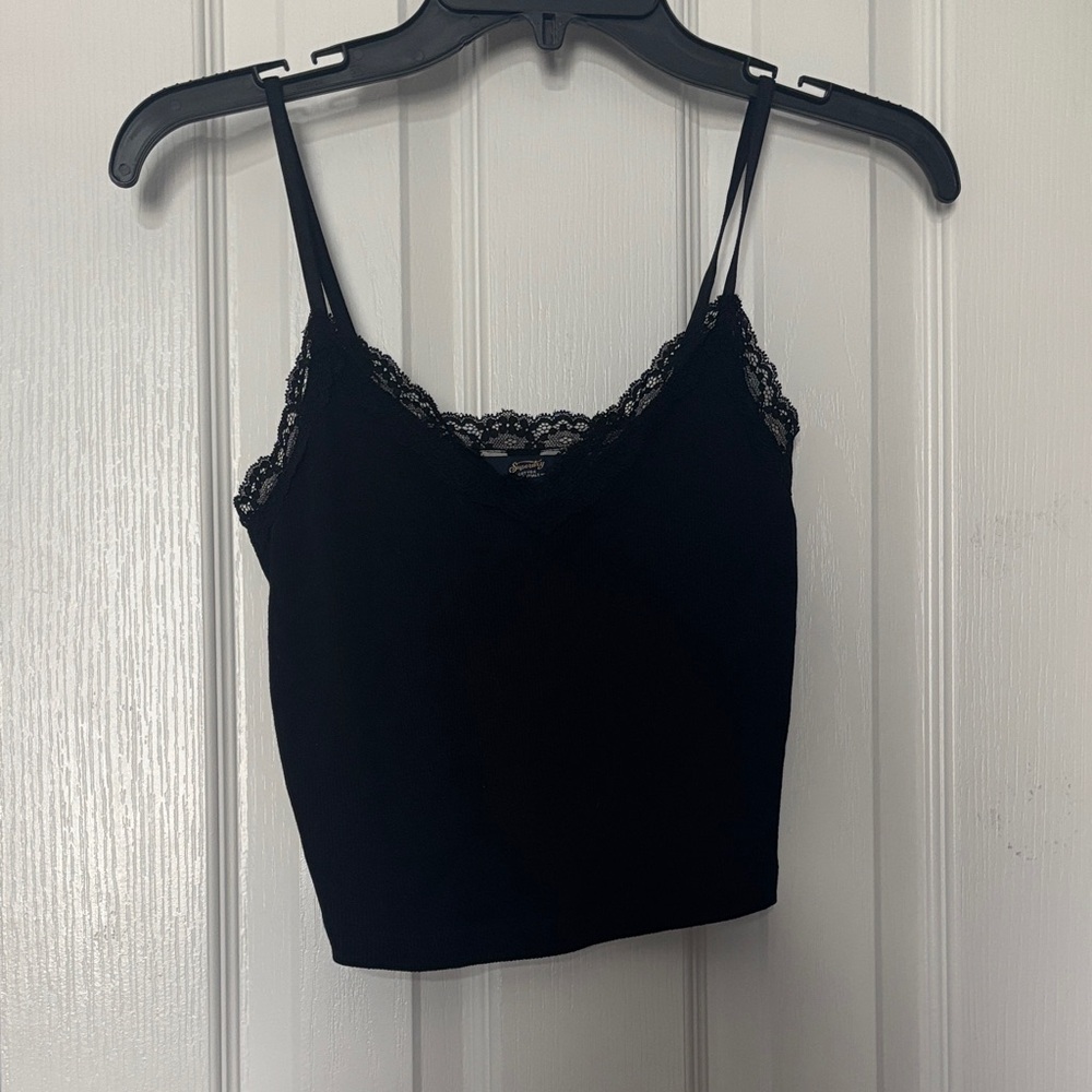 Superdry Black Lace Cami Top